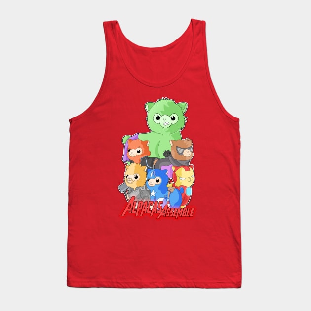 Alpacas Assemble Tank Top by Sam Sawyer